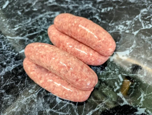 Homemade Plain Pork Sausages (pack of 6, approx 400g)