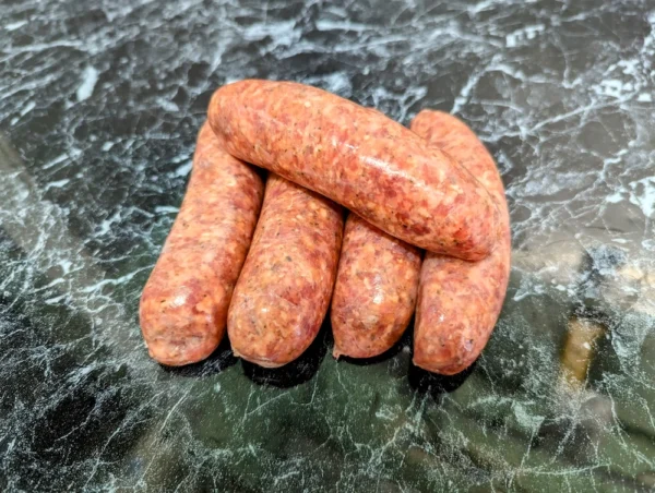 Homemade Lamb and Mint Sausages (pack of 6, approx 400g)